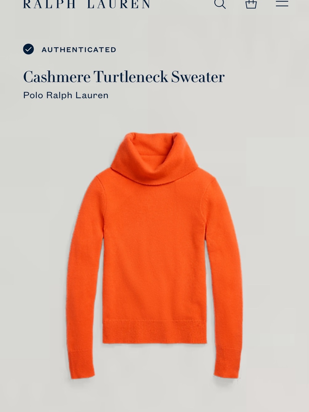 POLO RALPH LAUREN 100% Italian Cashmere Washable Lux Soft Turtleneck Sweater S P - Picture 2 of 10